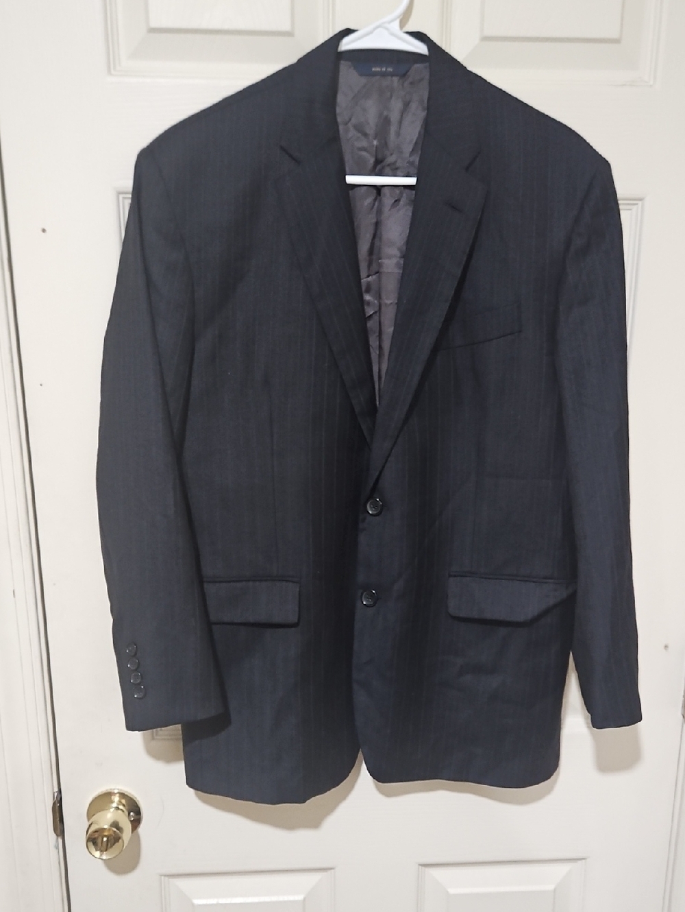 Brook Brothers Men's Charcoal Pinstripe Two-Button Blazer Sz 42S/36W